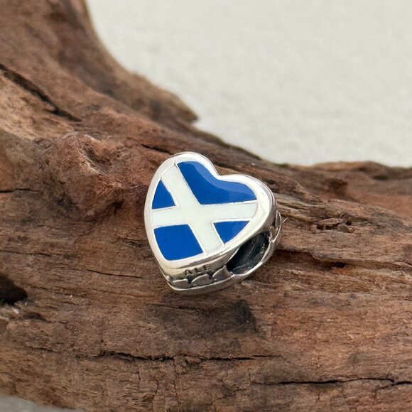 Pandora Jewelry - Pandora SCOTLAND Flag Exclusive Heart Bead S925 Silver Charm For Bracelet